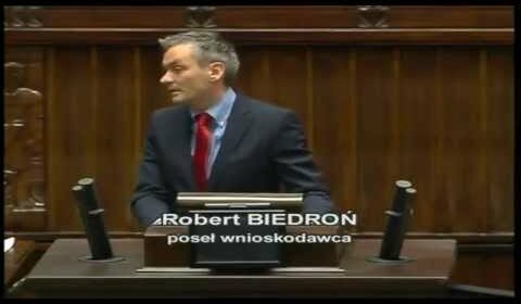 Robert Biedroń jako poseł wnioskodawca RP