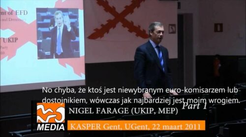 Nigel Farage na Uniwersytecie Gandawskim