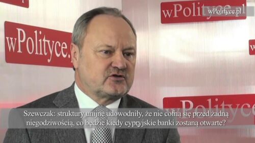 Janusz Szewczak: „Trojka wobec Cypru zachowała się jak mafiozi”