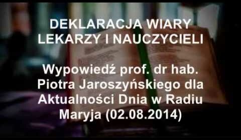 Deklaracja wiary lekarzy i nauczycieli