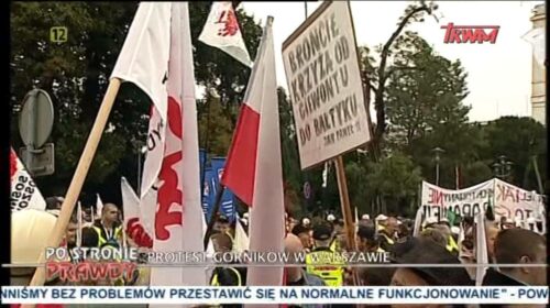 Pod sejmem protestowali górnicy