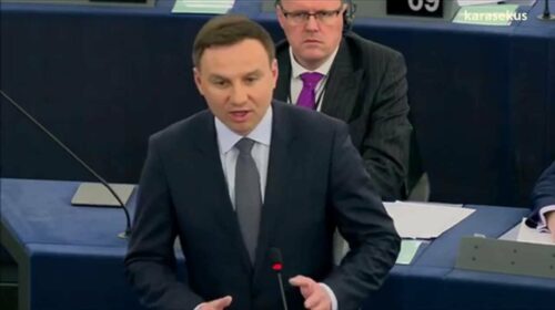 Andrzej Duda w PE o polityce energetycznej UE i Ukrainie