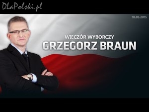 Wieczór wyborczy Grzegorza Brauna