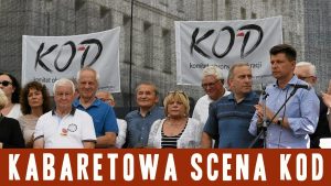 Kabaretowa scena KOD-u pod Sejmem