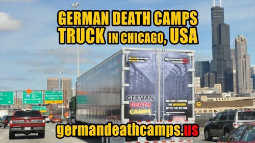 “German Death Camps” truck w Chicago