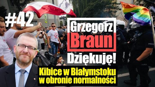 Kibice w Białymstoku w obronie normalności