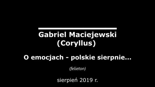 O emocjach – polskie sierpnie