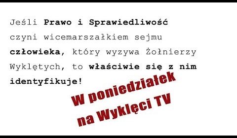 Wicemarszałek sejmu Prawa i Sprawiedliwości…