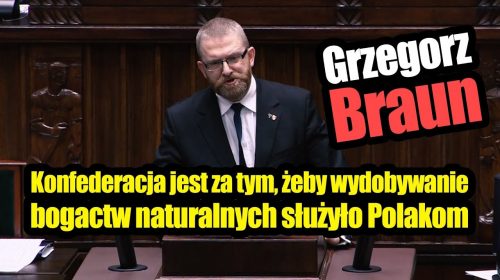 Konfederacja jest za tym, żeby wydobywanie bogactw naturalnych służyło Polakom