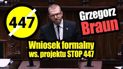 Wniosek formalny w sprawie projektu STOP 447