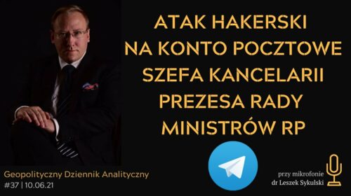 Atak hakerski na konto pocztowe szefa Kancelarii Prezesa Rady Ministrów RP