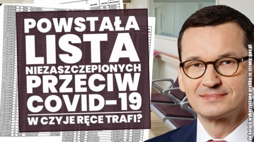 Powstaje lista osób niezaszczepionych