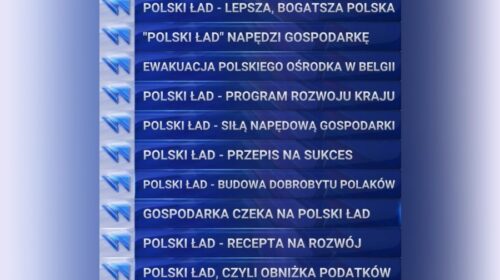 “Polski Ład” w paskach TVP…