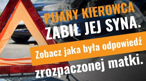 Pijany kierowca zabił jej syna. Zobacz jaka była odpowiedź zrozpaczonej matki