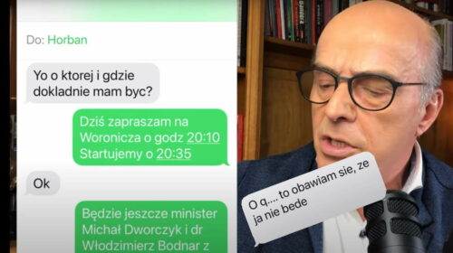 Pospieszalski UJAWNIA SMS-y prof. HORBANA!