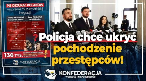 Policja chce ukrywać pochodzenie przestępców!