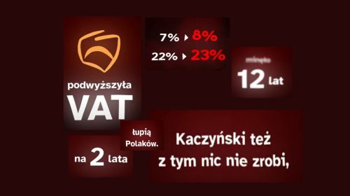 Kłamstwa PO-PiS-u. Podatek VAT!