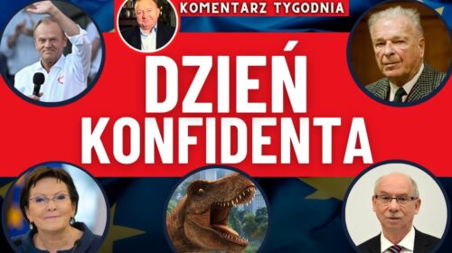 Pan Donald Tusk, obchody dnia konfidenta i opowieści o dinozaurach