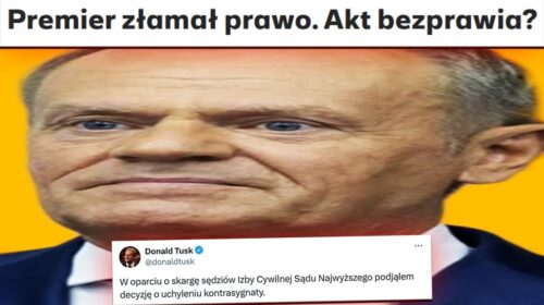 Uśmiechnięty Tusk złamał prawo?