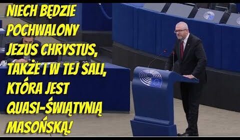 Niech będzie pochwalony Jezus Chrystus! Także i w tej sali, która jest quasi-świątynią masońską!